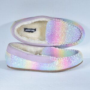 Land's End Rainbow Slippers Youth size 6 (women's 8)